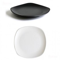 N3 - 멜라민 사각 뷔페 음식접시 개인접시 반찬접시 양식 돈까스 접시 길이 22.4cm 25cm 27cm 30cm 32.7cm, 1호 블랙
