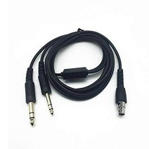 Fumei 미니 xlr 군용 헤드셋-ga 듀얼 플러그 david clark용 헤드셋 어댑터 케이블 avcomm asa ect 헤드셋(미니 xlr 5핀 플러그 포함)