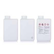 플라포유 PE 용기 1 000ml /1L 각 용기 - 3TYPE(UN용기포함) [50개입], 가스켓(바킹) 타입, GHS 위험물 스티커 부착