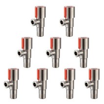 DooDii 앵글 밸브 SUS304 스테인레스 스틸 브러시드 주방 욕실 액세서리 앵글 밸브 화장실 싱크 분지 히터용, AV001 X Nine