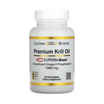 캘리포니아 골드 크릴오일 슈퍼바 부스트 아스타잔틴 1000mg 60캡슐 오메가3 인지질, #1개, #60개입