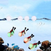 잠수부 야광 귀염 어항 장식 조경 다이버 주부 피규어, 베이지