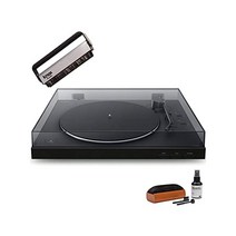 소니 PS-LX310BT Bluetooth 연결 번들 포함 무선 턴테이블(비닐 레코드 청소 키트 및 비닐 브러시 클리너 포함)