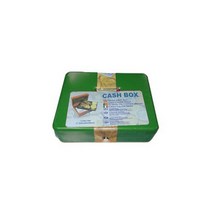 캐쉬박스 그린 미니 금고 소형 현금 사무실 열쇠 보관함, 1개