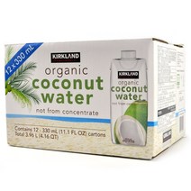 코스트코 커클랜드 시그니쳐 유기농 코코넛워터 3960ml(330ml x 12팩), 단품, 단일옵션