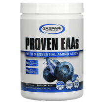 게스파리 뉴트리션 9가지 필수 아미노산의 Proven EAAs 블루베리 아사이 구연산 말릭애씨드 천연/인공아사이블루베리향료 실리카 수크랄로오스 아세설팜칼륨 과일즙분말. 390g(13.75oz), 구아바넥타린