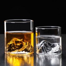 유리관산컵 일본식 후지산 장산컵 일본 위스키잔, 300ml 관산컵(80 90)