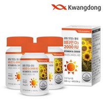 광동 활성비타민D3 2000IU 츄잉정 레몬맛 60정 3병 6개월분 아연 비타민E, 상세설명 참조, 없음