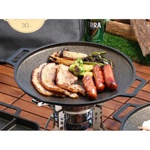 국산 캠핑 IH 그리들 원형 4t 인덕션 깊은 대형 불판 전골 바베큐그릴 고기불판, 삼겹살 한근 원형36cm