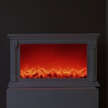 HK.SELL 디테일이 살아있는 불멍 특대형 벽난로 LED 무드등, 화이트