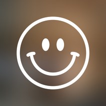 투페이지 2c235 빅스마일 대형스마일스티커, 흰색