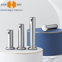 구멍이있는 4pcs 원통 핀 m3 m4 m5 m6 m8 m10 m12 304 테인레 틸 샤프트 홀 포지셔닝 핀이있는 플랫 헤 볼트 은못, M10 2pcs, 100mm