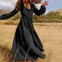 롱 원피스 맥시 여성 파티 드레스 여행 4xl 5xl 보헤미안 긴 v