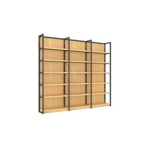 미니 원목 진열대 상품 선반 수납 슈퍼 마켓 편의점, 상세이페이지 참고, 길이90×폭34.5×높이240cm서브 프레임