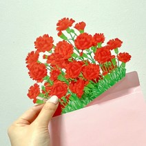 원더풀부케 어버이날 이벤트 감사 인사카드 꽃다발 편지, 카네이션세트1