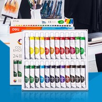 델리 수채화 과슈 물감 전문가용 학생용 24색 12ml, 본상품선택, 단일상품(EC11-24)