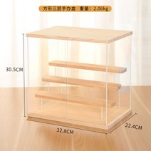 POMTOR 아크릴 미니 피규어 레고 장식장 수납 선반 투명 전시함