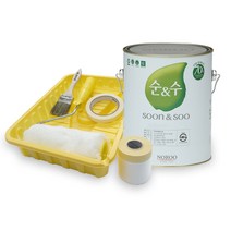 노루페인트 순앤순 친환경 수성 벽면 페인트 4L + 부자재 도구 세트, 아이보리1, 4000ml, 1세트