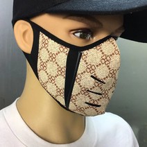 YAPOGI 스트릿패션 연예인 컬러 레더 가죽 마스크 2매