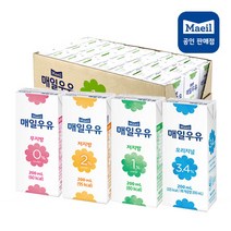 매일우유 멸균 오리지널3.4%/저지방1%/저지방2%/무지방0% 200ml 24팩, 매일우유_저지방1% 200ml 24팩, 상세페이지 참조2