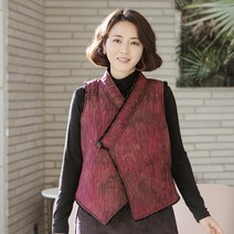 조이마담 H8302 자가드 면 털배자 조끼 생활한복