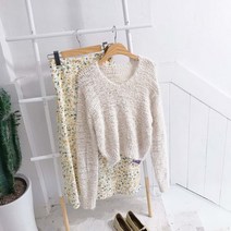 보블리에 / 눈꽃 브이 니트