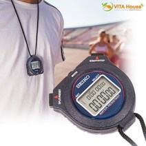 V 세이코 초시계 W073 스톱워치 방수 전문가 스포츠
