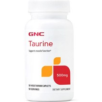 GNC 타우린 500mg 식물성 캡슐 50정, 1개, 기본