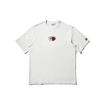 휠라 루즈핏 레트로 로고 반팔 티셔츠 Off White L (100)