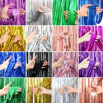 포토존만들기 파티룸 홈 파티 은박커튼 생일 벽장식, 새틴 파티커튼, 블루