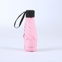 캠핑파라솔 야외 낚시 파라솔 여자 포켓 플랫 미니 우산 휴대용 5 접는 비 여성 블랙 코팅 파라솔 여행 태, 02 Pink