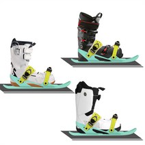 스키에이트 플레이트 스키 보드 숏스키 부츠 인라인, 올드 스타일 블랙, 1개