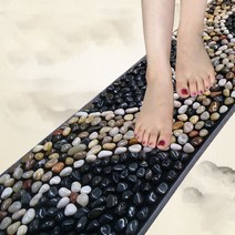 가정용 발바닥 지압판 옥돌 발지압판 발 지압 매트, 50 * 200 살구색, 선택개