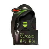 플렉시 뉴클래식 테이프타입 사이즈S 강아지 산책리드줄 검은색(블랙)