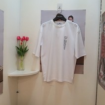 뱅뱅 뱅뱅 cti114-s 오버핏레터링반팔티셔츠