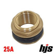 HJS 황동 물탱크 연결구 피팅 25A (신주 조임구 핏팅), 1개