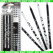 에코아이 블랙엔화이트 연필 5본입 원통세트 색종이연필