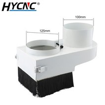 집진기 분진 목공용 CNC 스핀들 밀링 머신 집진기 65 70 75 80 85 100 125mm 직경 더스트 커버 브러시 목공, 09 125-100