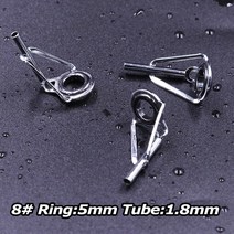 낚시 가이드 탑 스테인레스 스틸 소재 낚시대 가이드 팁 개입 빌딩 수리 눈 세라믹 링 키트 바닷물 및 민물, 02 .