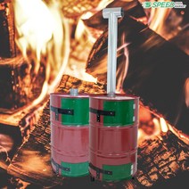 드럼통 소각난로 화목난로 갈탄 장작 나무난로 농막 난로, 드럼통+연통+T연통