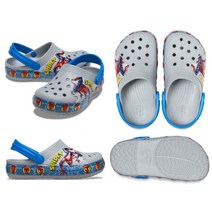 [국내정식매장] 크록스 [CROCS] 신상품 206374-007 펀랩 스파이더 맨 라이트 클로그 키즈 (그레이)