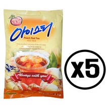 [다이랑복숭아아이스티] 주식회사 대호식품 대호 복숭아 아이스티1kg (분말), 5개, 1kg