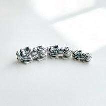 실버999 엔틱 비휴 3size 통과형 은 참 염주 팔찌 만들기 DIY 재료 악세사리 부자재