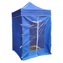 이동식 발렛부스 야외 주차 천막 초소 근로자휴게실, 실내전용평지붕1.5x1.5파란색이중문