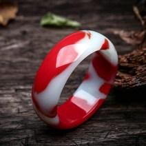 계혈석 천연 신장 고비 치킨 블러드 스톤 와이드 밴드 팔찌 여성용 레드 파이어 다목적