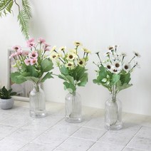 [인테홀릭] 파스텔 데이지 조화 라이니화병세트(3color), 색상:화이트
