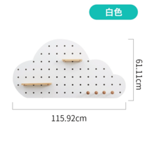 트윈클 나무 타공판 선반 우드 현관 플레이트 벽면 장식 악세서리 벽걸이 인테리어 보드 벽, 화이트구름세트 라지