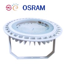 LED 원형 투광등 80W 100W 영하40도 냉동창고 물류센터 공장 고천장 야외 방수 브라켓 벽부등 후렌치 체인 오스람LED적용 원형투광등 메탈 헬라이드 대체, 1개, 80W 브라켓형 갓포함