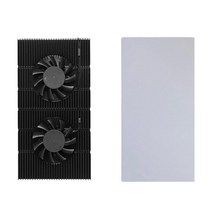 그래픽 카드 백플레인 쿨러 GPU 백플레이트 라디에이터 메모리 냉각 팬 RTX 3080 3070용 방열판, 90mm×180mm×15mm, 알루미늄 합금, 검은 색