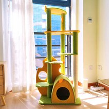 고양이 원목캣타워5단 캣타워 먼치킨 이케아 DIY 임보 추천 뚱냥이 선반 기둥, 단일사이즈, 6